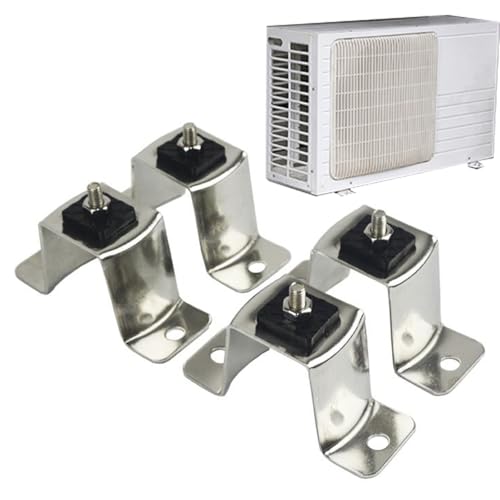 Set Mit 4 Halterung für Split Klimaanlage, Winkelträger Klimaanlage Splitgerät mit Geräuschreduzierung Matte für Split-Klimaanlagen Oder Kondensatoren Set Mit 4 Halterung für Split Klimaanlage, Winkelträger Klimaanlage Splitgerät mit Geräuschreduzierung Matte für Split-Klimaanlagen Oder Kondensatoren von YANGLLYJ