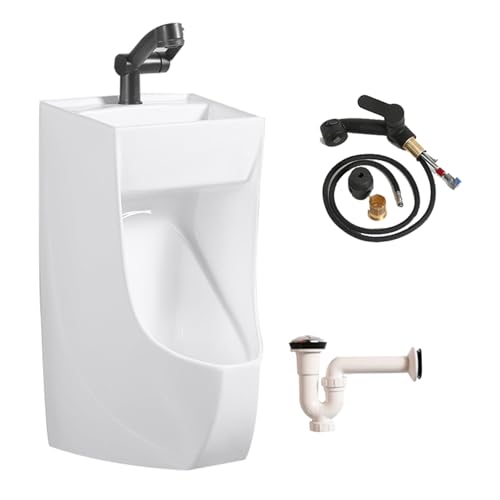 Urinal Männer Keramik, Urinale Wandmontage mit Wasserhahn und Waschbecken für den Privaten Badezimmer und Gewerblichen Gebrauch Geeignet Urinal Männer Keramik, Urinale Wandmontage mit Wasserhahn und Waschbecken für den Privaten Badezimmer und Gewerblichen Gebrauch Geeignet von YANGLLYJ