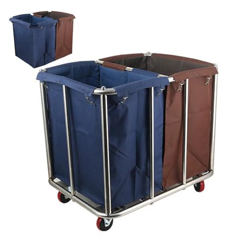Wäschekorb mit Rollenfür Transportwagen Klappbar Wäschesortierer 4 Fächer mit Abnehmbarem Beutel, Robust, für Hotels und Waschküchen Wäschekorb mit Rollenfür Transportwagen Klappbar Wäschesortierer 4 Fächer mit Abnehmbarem Beutel, Robust, für Hotels und Waschküchen von YANGLLYJ