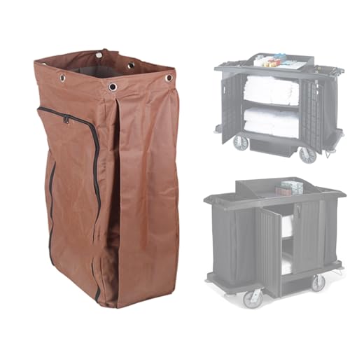 Wäschewagen Ersatzsack, Wäschewagen mit Rollen Ersatzsack, Robuster Wäschesammler mit Reißverschluss für Gewerbliche und Professionelle Reinigung(Brown) von YANGLLYJ