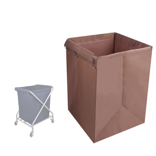 Wäschewagen Ersatzsack, Wasserdichter Oxford-Stoff-Einsatz mit Haken, Kompatibel mit Wäschewagen mit Rollen und Wäschekorb Ständer(Beige) von YANGLLYJ