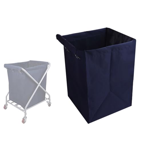 Wäschewagen Ersatzsack, Wasserdichter Oxford-Stoff-Einsatz mit Haken, Kompatibel mit Wäschewagen mit Rollen und Wäschekorb Ständer(Black) von YANGLLYJ