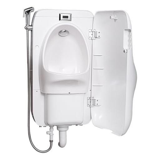 Wand Urinale, Herren Pissoir mit Automatischer Sensorik, Kunststoffurinale mit Abdeckung für Badezimmer, Temporäre Standorte, Schulen und den Außenbereich Wand Urinale, Herren Pissoir mit Automatischer Sensorik, Kunststoffurinale mit Abdeckung für Badezimmer, Temporäre Standorte, Schulen und den Außenbereich von YANGLLYJ