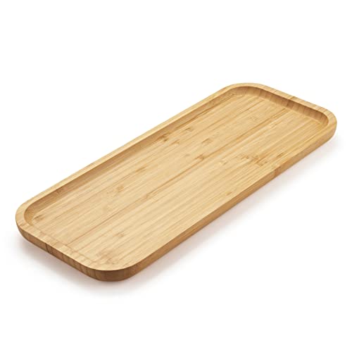 YANGQIHOME Bambus Badezimmertablett, Schminktisch Tablett, Serviertablett Holz, Toilettentank Tablett, Tischtablett, Kosmetik Tablett Organizer, 36 x 15 x 2 cm von YANGQIHOME