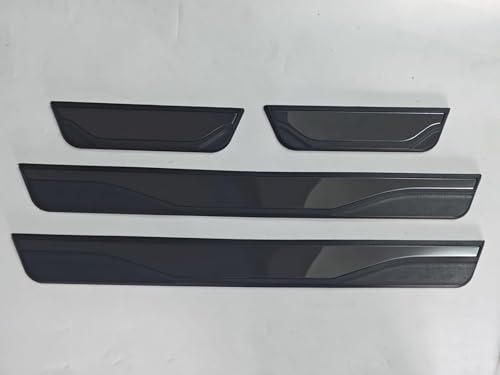 YANGSKT1 4 Stück Edelstahl Auto Einstiegsleisten für Mazda 2 Hybrid 2024 2025, Exterieur Türschweller Abdeckung Pedal,Black von YANGSKT1