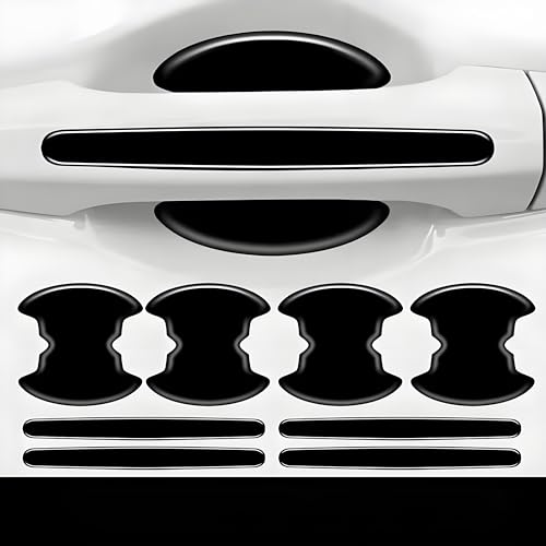 YANGSKT1 8 Stück Auto Türgriff Schutzfolie für Citroen C5 TOURER 2008-2018,Griffschalen Schutzfolien zum Schutz Selbstklebende Kratzschutzaufkleber Auto,Black von YANGSKT1
