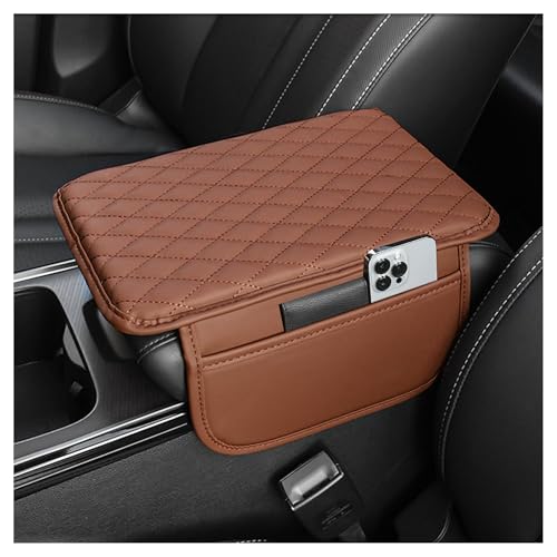 YANGSKT1 Armlehnenkissen aus Leder für BMW X3 IX3 X4 G01 G02 G08 2023-2024, Auto Mittelkonsole Abdeckung Auto VerbesserteArmlehnenbezug weich rutschfest,Orange von YANGSKT1