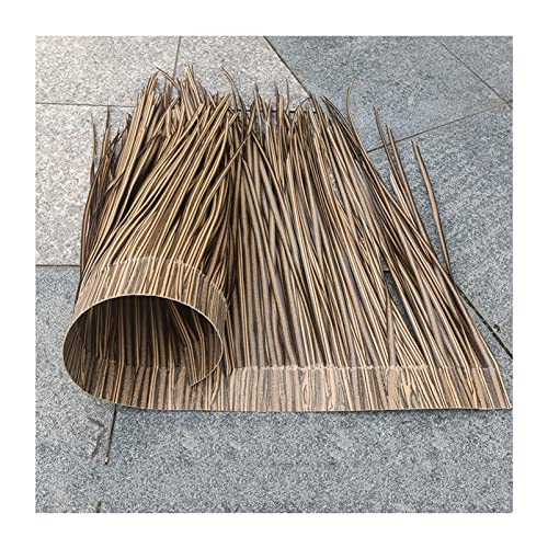 YANGUANG Gefälschte Stroh Künstliche Palmschindel Dach Palmgras-Rolle PE Materialr Palmenstroh Feuerfest Und Anti-Aging für Dach Tiki-Bar Garten Terrasse Holzhaus Pavillon Dekoration(Size:3m/9.8ft) von YANGUANG