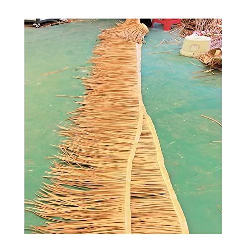 YANGUANG Reetdach Schindel Palmgras-Rolle 0,5x1-10m Palmdach Paneele Künstliche Strohfliesen Flammhemmendes Anti-Aging für Tiki-Bar Garten Poolbar Hawaii Strandschir, Keine Wart(Size:10m/32.8ft) von YANGUANG