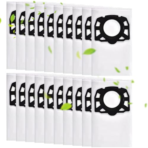 YANGUN 16 Pack Staubsaugerbeutel kompatibel mit Kärcher WD 2 Plus, Beutel für Kärcher WD2 Plus WD4 WD5 WD6 WD5P WD6P MV4 MV5 MV6, langlebiger Staub für 2.863-006.0 Nass- und Trockensauger von YANGUN