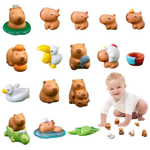 YANGUN 18Pcs Mini Capybara Figuren, Mini Capybara Silikon Feengarten Dekoration, Niedliche Wasserschwein Deko für Torte, Miniaturlandschaft, Bonsai, Desktop Schreibtisch & Puppenhäuser YANGUN 18Pcs Mini Capybara Figuren, Mini Capybara Silikon Feengarten Dekoration, Niedliche Wasserschwein Deko für Torte, Miniaturlandschaft, Bonsai, Desktop Schreibtisch & Puppenhäuser von YANGUN
