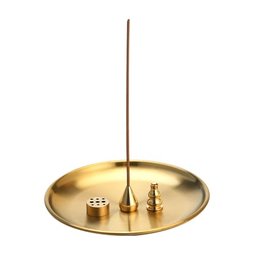 YANGWEN Räucherstäbchen Halter,4-in-1 Räucherstäbchenhalter,Messing Räucherstäbchenbrenner,Incense Holder,Geeignet Räucherstäbchen Halter für Deko Wohnzimmer und Yoga Zubehör von YANGWEN