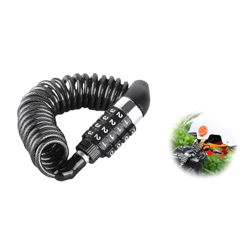 YANGWEN Helmschloss Motorrad, Mit Zahlencode Zahlenschloss 4 Stellig Fahrradschloss Klein Skischloss Tragbares Fahrrad-Zahlenschloss Für Motorräder Autotüren Roller von YANGWEN