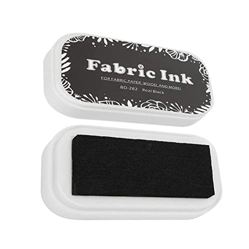 YANGWEN Ink Pads for Rubber Stamps, Handwerk Stempelkissen DIY Druck Handwerk Stempelkissen für Kinder Fingerabdruck-Zeichnung, Papier, Holzgewebe & Scrapbooking (Schwarz) von YANGWEN