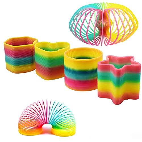 YANGWEN Rainbow Spiral Springs,4PCS Magic Slinky Rainbow Ideal für alle Kinder, Kinderpartys, Geschenke, Partytüten, Preise von YANGWEN