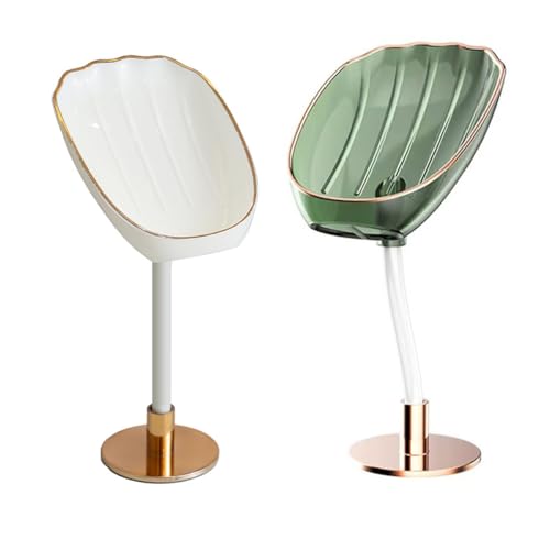 YANGWEN Vertikale Blattförmige Seifenschale,2 Stück Seifenschale Seifenschale Blattförmig Seifenhalter Seifenschalen für Badezimmer mit Starker Saugnapf Abnehmbar kein Bohren, Für Küche Bad Duschraum YANGWEN Vertikale Blattförmige Seifenschale,2 Stück Seifenschale Seifenschale Blattförmig Seifenhalter Seifenschalen für Badezimmer mit Starker Saugnapf Abnehmbar kein Bohren, Für Küche Bad Duschraum von YANGWEN