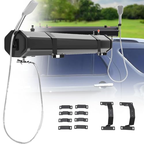 YANGYMM DachgepäCkträGer-StraßEndusche, Auf Dem Dach Montierter Solarheizungs-Druckwassertank, Solarbeheizt, Wasserspeicher für Campingduschen, für GeläNdewagen,4.8Gal/18L von YANGYMM