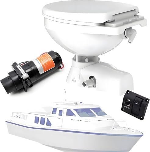 YANGYMM Elektrische Marine-SpüLtoilette – 12-V-Bootstoilette, Wohnmobiltoilette, Yacht, Kompakte Horizontale Toilette, EIN-Aus-SpüLsteuerung, Eingebauter Zerkleinerer YANGYMM Elektrische Marine-SpüLtoilette – 12-V-Bootstoilette, Wohnmobiltoilette, Yacht, Kompakte Horizontale Toilette, EIN-Aus-SpüLsteuerung, Eingebauter Zerkleinerer von YANGYMM