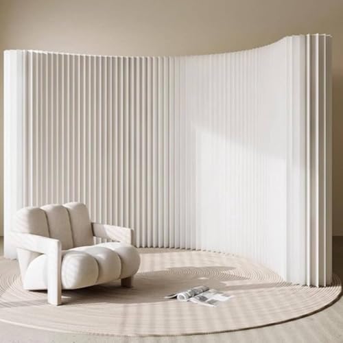 YANGYMM Moderner Raumteiler, Sichtschutz für Den Innenbereich, Faltbarer Und Einziehbarer Raumteiler, Freistehende Papierwand,4x2.4m/13.12x7.87FT von YANGYMM