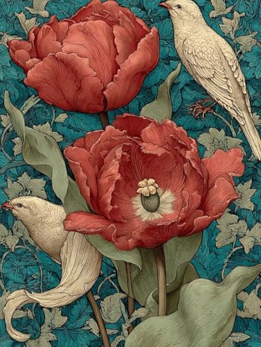 Diamond Painting Taube Diamond Painting Erwachsene, 5D DIY Crystal Art Blume Muster Quadratische Steine Vollbohrer Mosaik Bastelset Erwachsene für Zimmer Deko, Geschenke 100 x 135 cm -yym250718 von YANGYUMBOU
