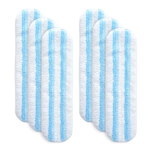 YANGYUQI 6 Stück für Vileda H2PrO Bodenwischer Ersatzbezug, Mikrofaser Wischmopp Bezug für alle Hartböden, Maschinenwaschbar (Neu, Verbessert) von YANGYUQI
