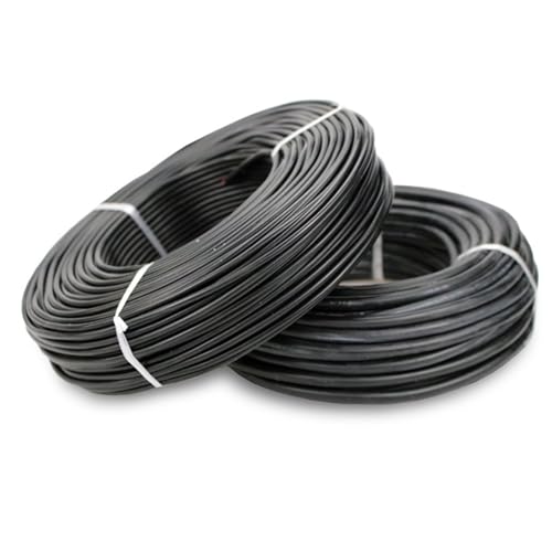 Elektrokabel für Hausinstallation, 2-adriges Silikonkabel 20–14 AWG, schwarzes Mantelkabel, Silikon-Verlängerungskabel, superweiches Verlängerungskabel for die Stromversorgung(8M_14 AWG) von YANHAO
