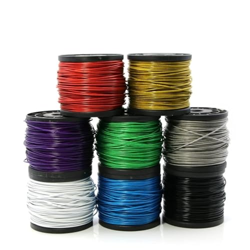 Elektrokabel für Hausinstallation, 20 mm farbiges PVC-beschichtetes Stahldrahtseil, Edelstahldrahtseil, ausziehbare Wäscheleine, Camping-Kletterseil(White) von YANHAO