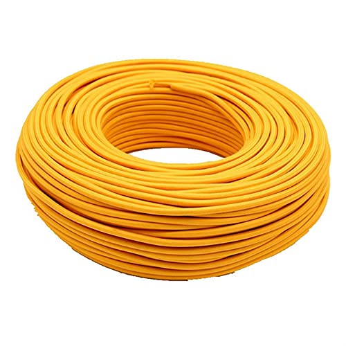 Flexibler Litzen Leitungen Draht, 3 Kern 0,75 Mm2 Gewebe Tuch Bedecktes Kabel Vintage Lichtkabel Draht Elektrische Textil Flexibles Netzkabel(Dark Yellow,20m) von YANHAO