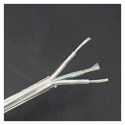 Flexibler Litzen Leitungen Draht, Transparentes Elektrisches Draht PVC Clear Rundkabel 2 Kern 3 0,75 Mm2 Netzkabel Für Lichtkabel(2 Core Round,5m) von YANHAO