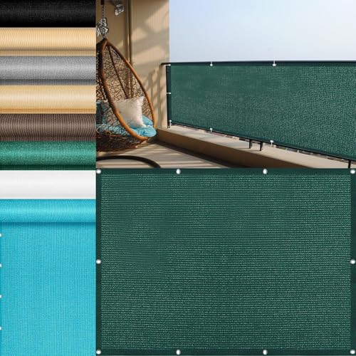 Balkon Sichtschutz 1.5 x 7.6 m Windschutz UV Schutz Balkonverkleidung Sichtschutz Leicht Und Haltbarkeit für Carport Zaun Außen, Grün von YANHONG