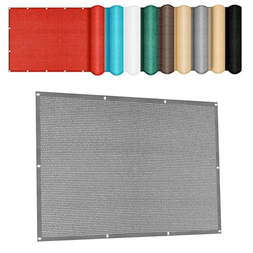 Balkon Sichtschutz 1.9 x 7.2 m Windschutz UV Schutz Balkonverkleidung Sichtschutz Leicht Und Haltbarkeit für Carport Zaun Außen, Grau von YANHONG