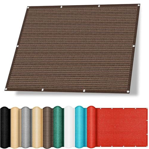 Balkon Sichtschutz Balkonabdeckung 140 x 540 cm Sonnenschutz Atmungsaktiv Balkon Sichtschutz Blickdicht Multi Farbe Und Größe für Pool Pergola, Braun Balkon Sichtschutz Balkonabdeckung 140 x 540 cm Sonnenschutz Atmungsaktiv Balkon Sichtschutz Blickdicht Multi Farbe Und Größe für Pool Pergola, Braun von YANHONG