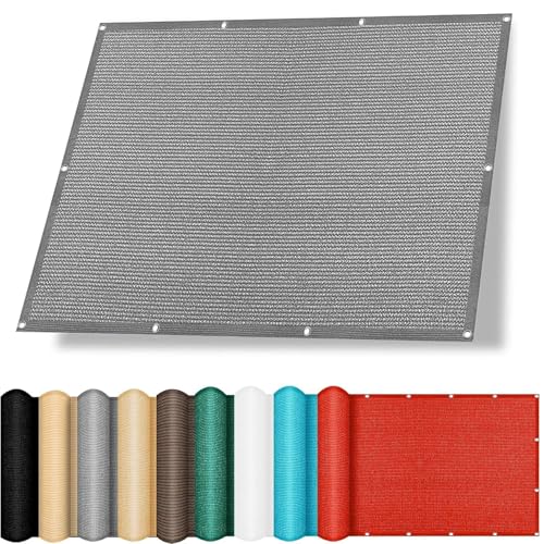 Balkon Sichtschutz Balkonabdeckung 180 x 300 cm Sonnenschutz Atmungsaktiv Balkon Sichtschutz Blickdicht Multi Farbe Und Größe für Pool Pergola, Grau von YANHONG