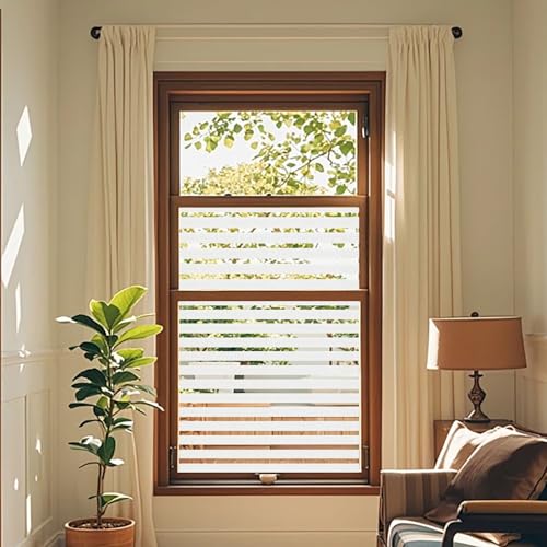 Fensterfolie Blickdicht 100 x 200 cm Milchglas-Optik, Uv-Schutz Blickdicht Sichtschutzfolie Matt Einfache Montage für Bad Duschkabine Glastüren, Streifen Fensterfolie Blickdicht 100 x 200 cm Milchglas-Optik, Uv-Schutz Blickdicht Sichtschutzfolie Matt Einfache Montage für Bad Duschkabine Glastüren, Streifen von YANHONG