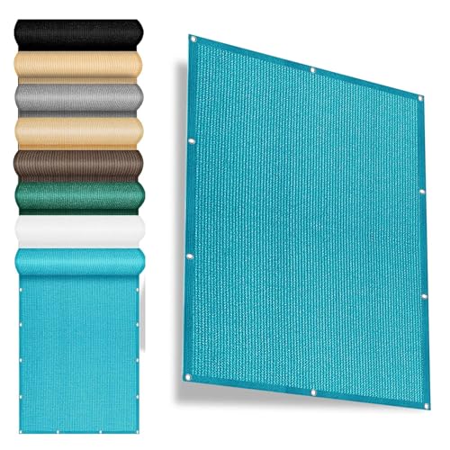 Sichtschutz für Den Balkon 2.1 x 2.4 m Abschattung Reißfest Robust Balkon Sichtschutz Blickdicht Leicht Und Haltbarkeit für Gewächshaus Hinterhof, Blau von YANHONG