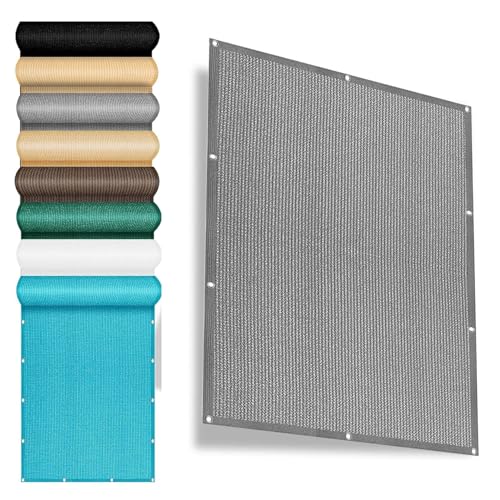 Sichtschutz für Den Balkon 2.7 x 4.6 m Abschattung Reißfest Robust Balkon Sichtschutz Blickdicht Leicht Und Haltbarkeit für Gewächshaus Hinterhof, Grau Sichtschutz für Den Balkon 2.7 x 4.6 m Abschattung Reißfest Robust Balkon Sichtschutz Blickdicht Leicht Und Haltbarkeit für Gewächshaus Hinterhof, Grau von YANHONG