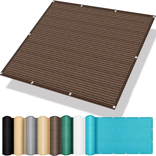 Sichtschutz für Den Balkon 200 x 600 cm Abschattung Reißfest Robust Balkon Sichtschutz Blickdicht Leicht Und Haltbarkeit für Pool Pergola, Braun von YANHONG