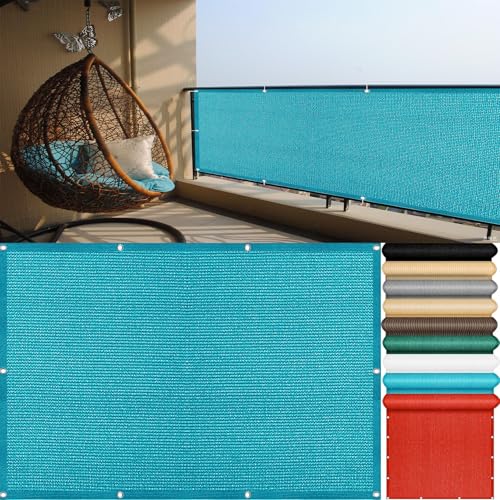 Sichtschutz für Den Balkon 220 x 690 cm Abschattung Reißfest Robust Balkon Sichtschutz Blickdicht Multi Farbe Und Größe für Carport Zaun Außen, Blau von YANHONG