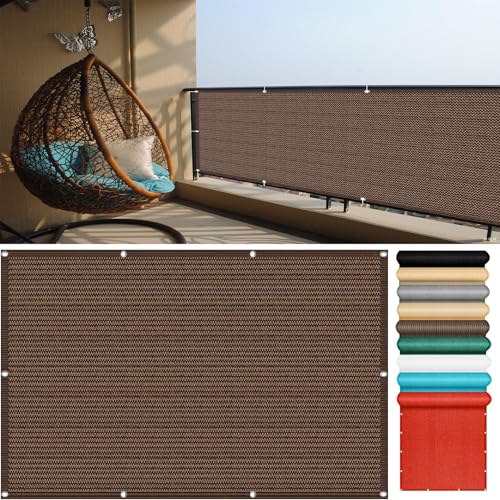 Sichtschutz für Den Balkon 250 x 350 cm Abschattung Reißfest Robust Balkon Sichtschutz Blickdicht Multi Farbe Und Größe für Carport Zaun Außen, Braun Sichtschutz für Den Balkon 250 x 350 cm Abschattung Reißfest Robust Balkon Sichtschutz Blickdicht Multi Farbe Und Größe für Carport Zaun Außen, Braun von YANHONG