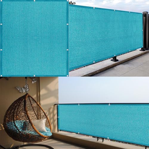 Sichtschutz für Den Balkon 250 x 690 cm Abschattung Reißfest Robust Balkon Sichtschutz Blickdicht Multi Farbe Und Größe für Carport Zaun Außen, Blau von YANHONG