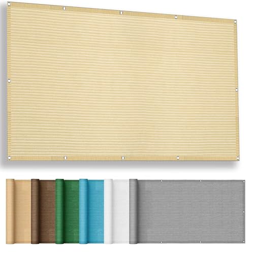 Sonnenschutz 95% UV Schutz 4.6 x 5.8 m Abschattung Reißfest Robust Multifunktion Schatten Markise Multi Farbe Und Größe für Gewächshaus Hinterhof, Sandgelb von YANHONG
