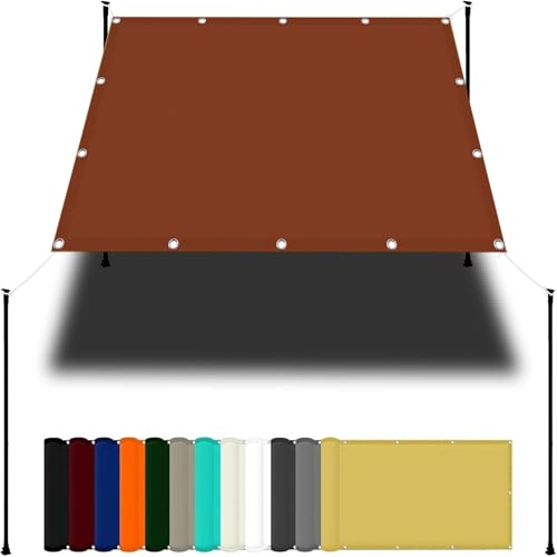 Sonnensegel Uv-Beständig 1.4 x 1.7 m Uv-Schutz 95% Sonnensegel Rechteckig Leicht zu Installieren für Balkon Poolbereich, Rostrot von YANHONG