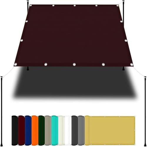 Sonnensegel Uv-Beständig 2.6 x 3 m Uv-Schutz 95% Sonnensegel Rechteckig Leicht zu Installieren für Balkon Poolbereich, Weinrot von YANHONG