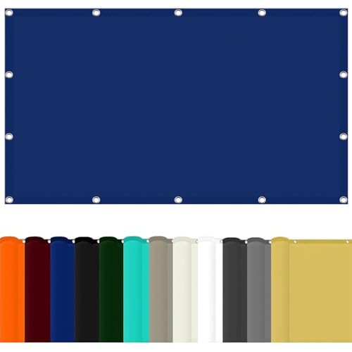 Sonnensegel mit Öse 2.2 x 2.3 m Sonnenschutz Windabweisend Sonnensegel Segeltuch Pergola Viele Längen Und Breiten Zur Auswahl für Garten Balkon & Terrasse, Blau von YANHONG