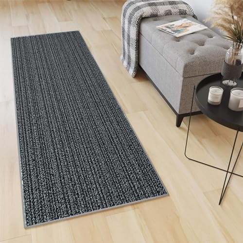 YANHONG Flur Teppich Läufer, Küchenläufer, 50 x 120 cm Waschbar Polyester Anpassbar Flur Läufer Teppich küche mit rutschfestem Gelrücken für Drinnen und Draußen, Schwarz YANHONG Flur Teppich Läufer, Küchenläufer, 50 x 120 cm Waschbar Polyester Anpassbar Flur Läufer Teppich küche mit rutschfestem Gelrücken für Drinnen und Draußen, Schwarz von YANHONG