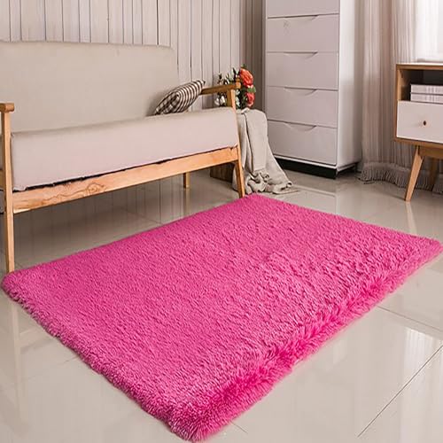 YANHONG Teppich Wohnzimmer 110 x 480 cm Modern Anti-Rutsch Flauschige Pflegeleicht Kuscheliger Teppich Uni Modern Schlafzimmer Deko Fürs Wohnzimmer Badezimmer Esszimmer, Rosenrot YANHONG Teppich Wohnzimmer 110 x 480 cm Modern Anti-Rutsch Flauschige Pflegeleicht Kuscheliger Teppich Uni Modern Schlafzimmer Deko Fürs Wohnzimmer Badezimmer Esszimmer, Rosenrot von YANHONG