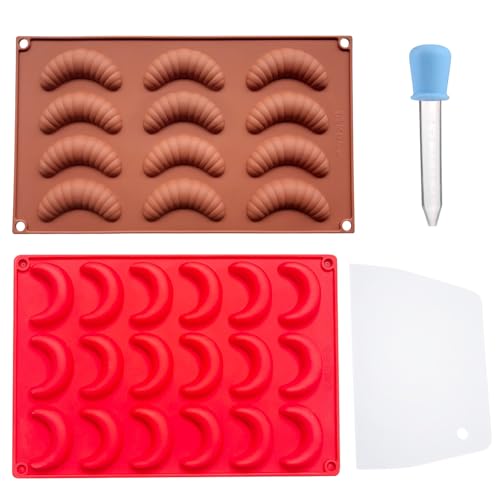 YANINEE 4 Stück Vanillekipferl Backform Silikon Set, Vanillekipferl Ausstecher YANINEE 4 Stück Vanillekipferl Backform Silikon Set, Vanillekipferl Ausstecher von YANINEE