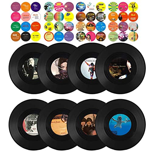 8 Stück Vinyl Schallplatte Retro, Schallplatten Dekoration, Rollmusik Partydekoration Schallplatte, Schallplatten Dekoration Wand, zur Dekoration von Bars, Cafés, Party (Zufällige 8 Arten) von YANJINGHE