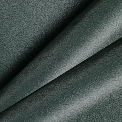 Leder Reparatur Set Patch Kit, 60 x 137 cm Lederflicken Selbstklebend, Leder Selbstklebend Patch, Kunstleder Selbstklebend, Kunstleder Selbstklebend für Sofas, Autositze, Bürostuhl, Tasche(Dunkelgrün) von YANJINGHE