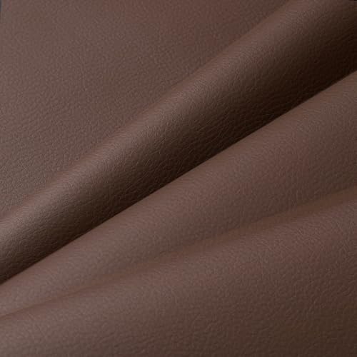 Leder Reparatur Set Patch Kit, 60 x 137cm Lederflicken Selbstklebend, Leder Selbstklebend Patch, Kunstleder Selbstklebend für Sofas, Autositze, Bürostuhl, Handtasche, Kopfteil (Dunkelbraun) von YANJINGHE